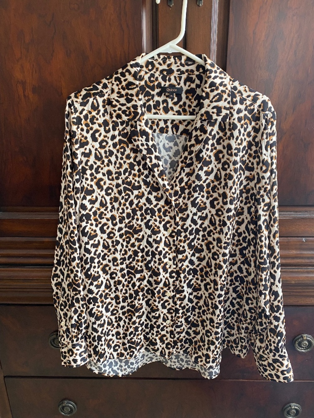Quince Silk Blouse in Leopard Print